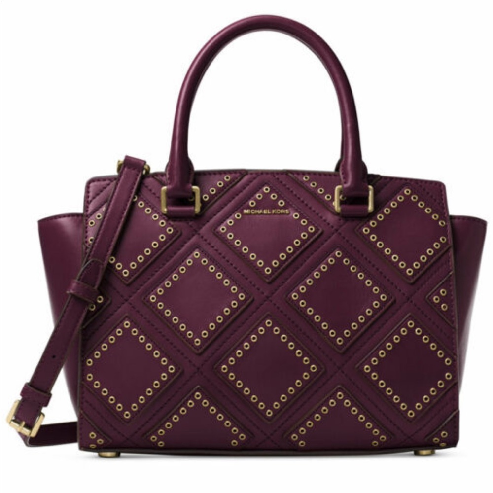 Michael Kors diamond grommet satchel bag no strap